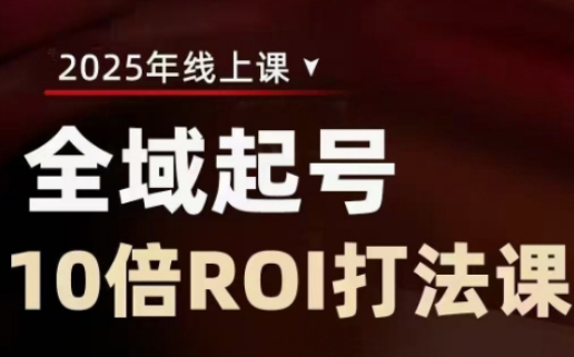 2025全域起号10倍ROI打法课，助你提升直播间的投资回报率-58创网