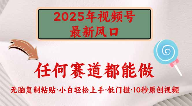 2025年视频号新风口，低门槛只需要无脑执行-58创网