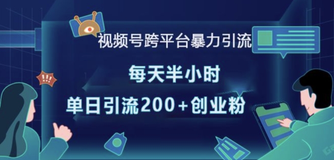 视频号跨平台暴力引流，每天半小时，单日引流200+精准创业粉-58创网