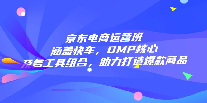 京东电商运营班：涵盖快车，DMP核心及各工具组合，助力打造爆款商品-58创网