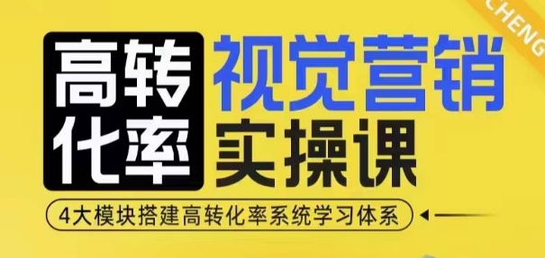 高转化率·视觉营销实操课，4大模块搭建高转化率系统学习体系-58创网