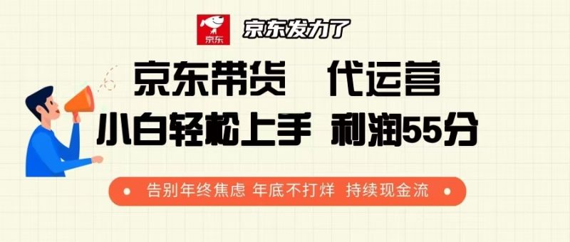 京东带货 代运营 利润55分 告别年终焦虑 年底不打烊 持续现金流-58创网