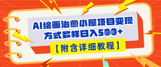 AI绘画治愈小屋项目，变现方式多样，小白也能操作(附详细教程)-58创网
