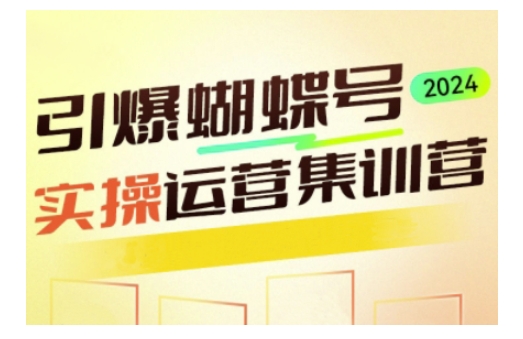 引爆蝴蝶号实操运营，助力你深度掌握蝴蝶号运营，实现高效实操，开启流量变现之路-58创网
