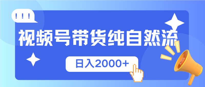 视频号带货，纯自然流，起号简单，爆率高轻松日入2000+-58创网