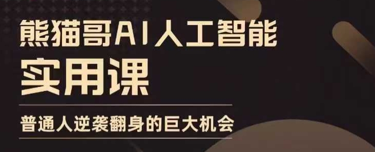 AI人工智能实用课，实在实用实战，普通人逆袭翻身的巨大机会-58创网