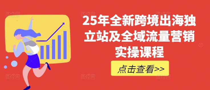 25年全新跨境出海独立站及全域流量营销实操课程，跨境电商独立站TIKTOK全域营销普货特货玩法大全-58创网