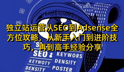 独立站运营从SEO到Adsense全方位攻略，从新手入门到进阶技巧，再到高手经验分享-58创网
