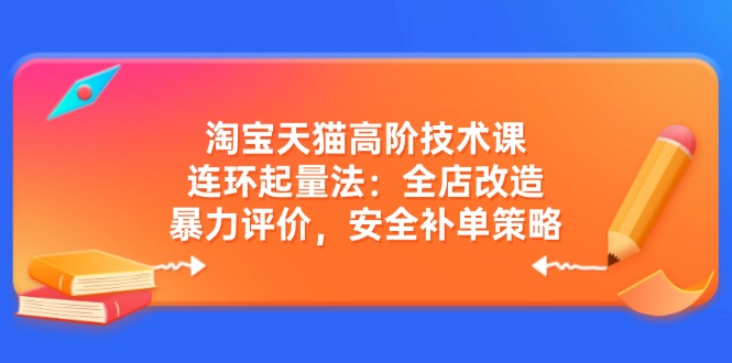 淘宝天猫高阶技术课：连环起量法：全店改造，暴力评价，安全补单策略-58创网