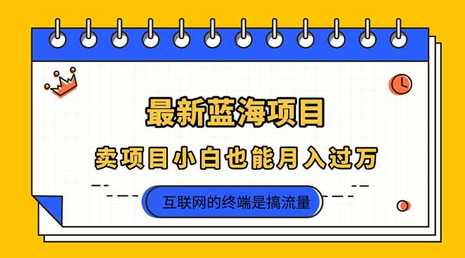 2025年最新蓝海项目，卖项目小白也能月入过万-58创网