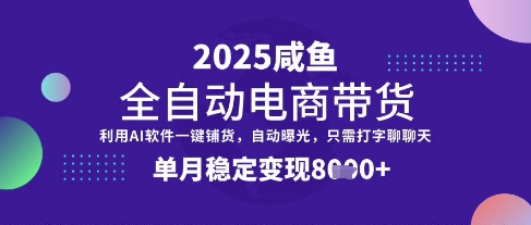 全网首发【闲鱼全自动电商带货】三年磨一剑，一朝露锋芒，单月稳定变现8k+【揭秘】-58创网