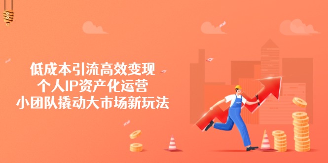 低成本引流高效变现，个人IP资产化运营，小团队撬动大市场新玩法-58创网