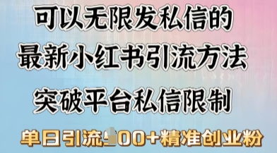最新“摆烂式”引流打法，小红书私信引流，单天引流100+-58创网