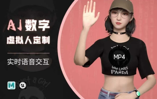 Ai数字人虚拟(智能体)实时语音交互特训营，​自行定制超写实角色AI数字人交互技术-58创网