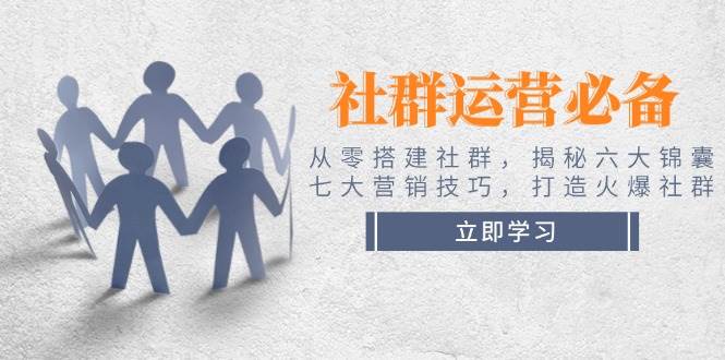社群运营必备！从零搭建社群，揭秘六大锦囊、七大营销技巧，打造火爆社群-58创网