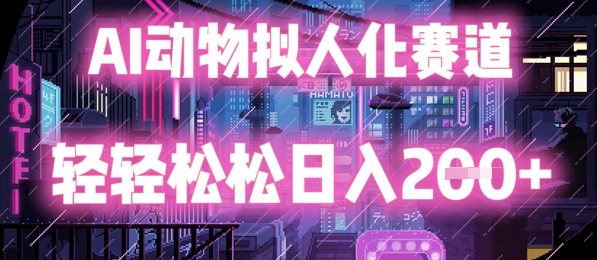 AI动物拟人化赛道，轻轻松松日入2张-58创网