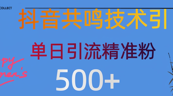 抖音情感引流创业粉，自然低成本，日引500+-58创网
