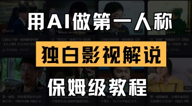 用AI做第一人称独白影视解说，手把手教学，保姆级教程-58创网