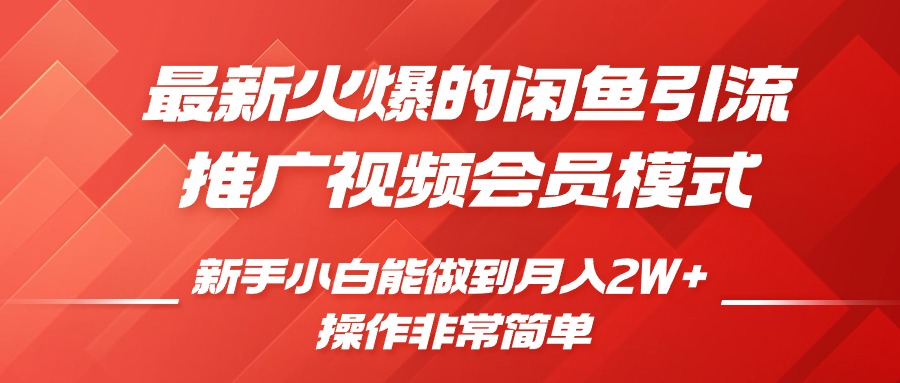 闲鱼引流推广影视会员，0成本就可以操作，新手小白月入过W+【揭秘】-58创网