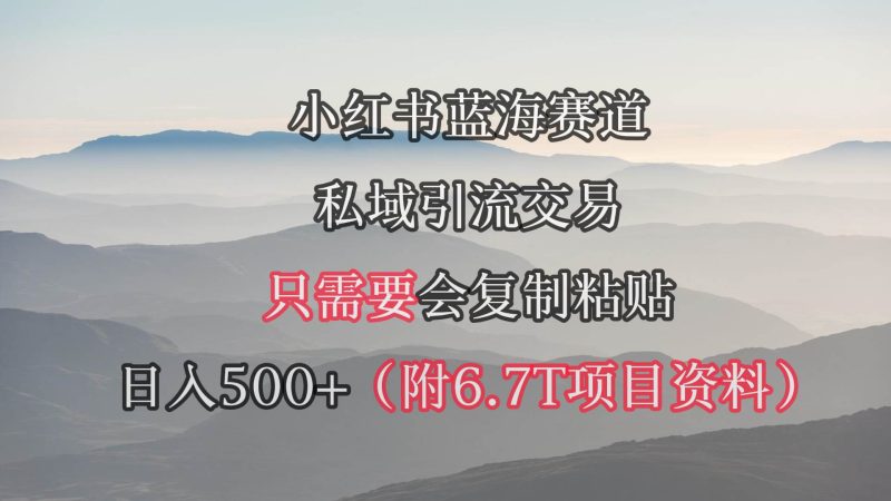 小红书短剧赛道，私域引流交易，会复制粘贴，日入500+（附6.7T短剧资源）-58创网
