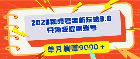 2025年视频号全新玩法3.0，操作爆款门槛低， 团队赋能，单月入9k-58创网