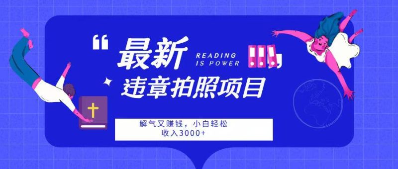 最新违章拍照项目，解气又赚钱，随手一拍，轻松收入3000-58创网