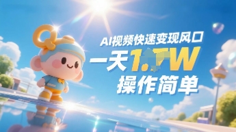 Ai视频变现风口，一天收入多张，收入无上限，操作简单-58创网