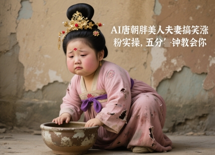 AI唐朝胖美人夫妻搞笑涨粉实操，五分钟教会你-58创网