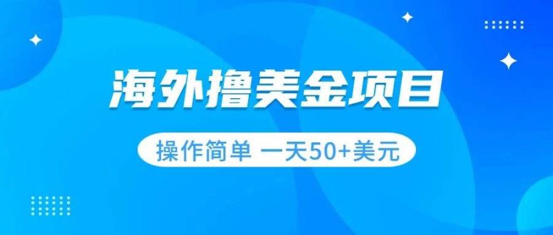 撸美金项目 无门槛 操作简单 小白一天50+美刀-58创网