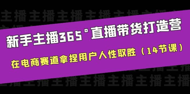 新手主播365°直播带货·打造营，在电商赛道拿捏用户人性取胜（14节课）-58创网