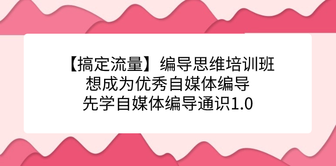 【搞定流量】编导思维培训班，想成为优秀自媒体编导先学自媒体编导通识1.0-58创网