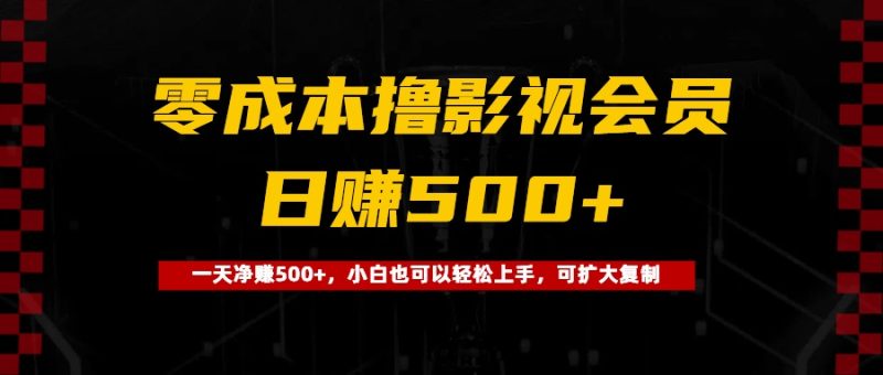 0成本撸影视会员，一天净赚500+，小白也可以轻松上手，可扩大复制-58创网