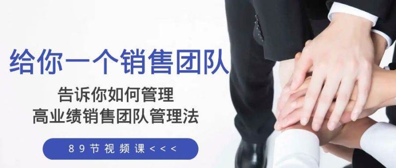 给你一个销售团队，告诉你如何管理，高业绩销售团队管理法（89节课）-58创网