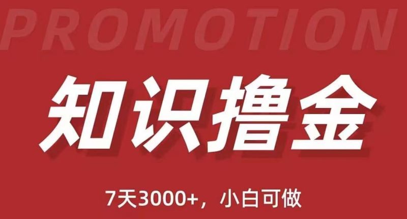抖音知识撸金项目：执行力强当天见收益(教程+资料)-58创网
