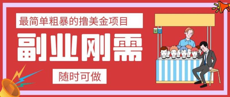 最简单粗暴的撸美金项目 会打字就能轻松赚美金-58创网