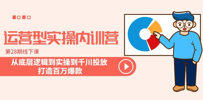 运营型实操内训营-第28期线下课 从底层逻辑到实操到千川投放 打造百万爆款-58创网