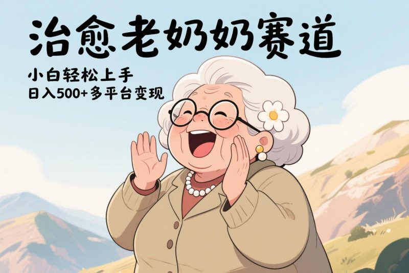 视频号治愈老奶奶赛道，小白轻松上手，日入500+多平台变现-58创网