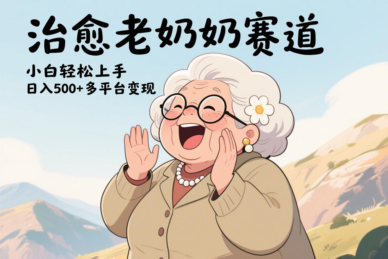 视频号治愈老奶奶赛道，小白轻松上手，日入500+多平台变现-58创网