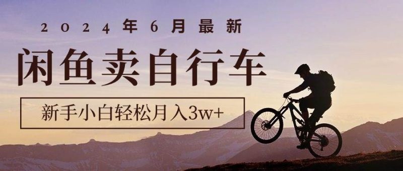 2024年6月最新闲鱼卖自行车，新手小白轻松月入3w+项目-58创网