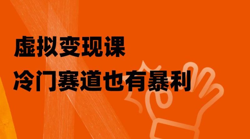 虚拟变现课，冷门赛道也有暴利，手把手教你玩转冷门私域-58创网