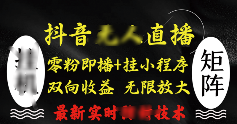 抖音无人直播最新独家玩法，小雪花+撸音浪双向收益，可矩阵放大-58创网