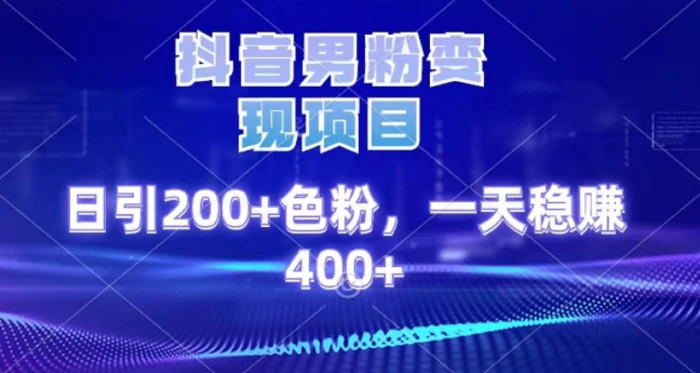 2025最新男粉项目 日引200 轻松月入2w+-58创网