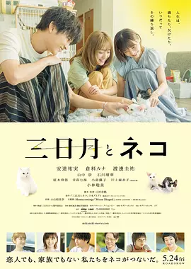三日月与猫 (2024)丨6.5分丨安达佑实/仓科加奈/渡边圭祐主演 冷门治愈电影推荐 日语中字-58创客