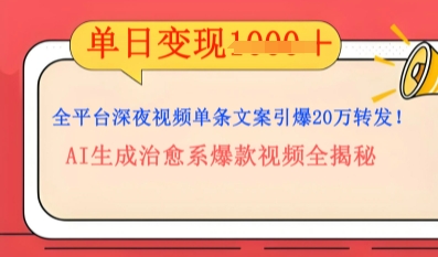 全平台深夜文案新风口:DeepSeek生成百万播放量金句,治愈系内容涨粉速度快4倍-申水仓