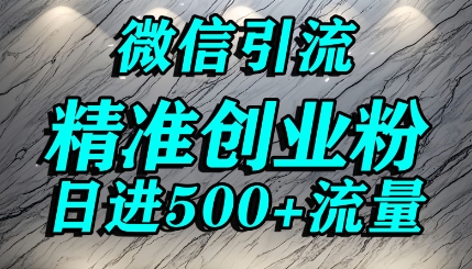 怎么打创业粉?微信送资料锁定精准创业粉,解决跨平台引流封号,单人日进500+的引流操作-申水仓