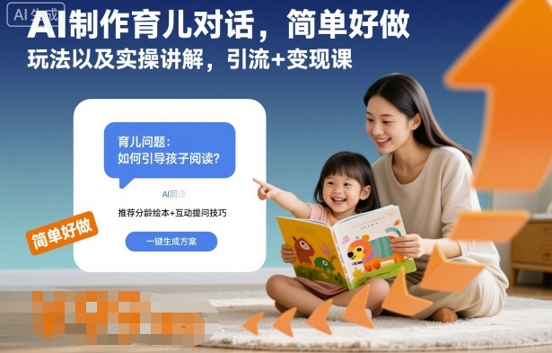 AI制作育儿对话，简单好做，玩法以及实操讲解，引流+变现课-申水仓