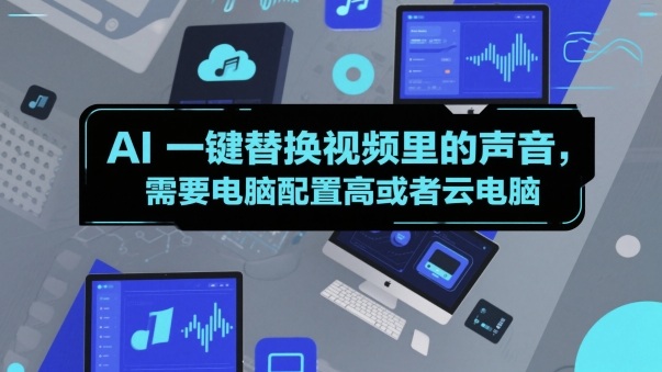 AI一键替换视频里的声音,需要电脑配置高或者云电脑-申水仓