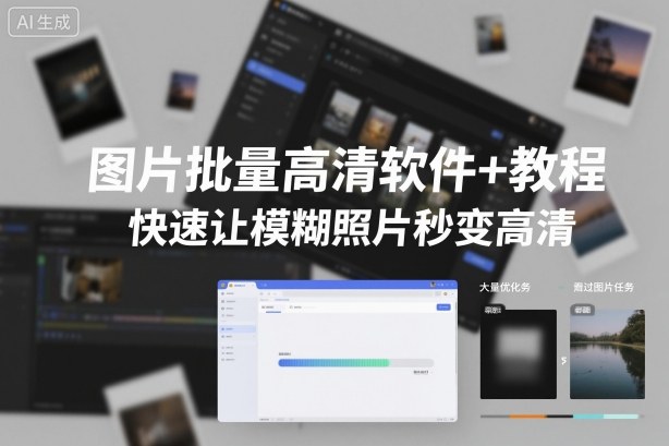 图片批量高清软件+教程，快速让模糊照片秒变高清-申水仓