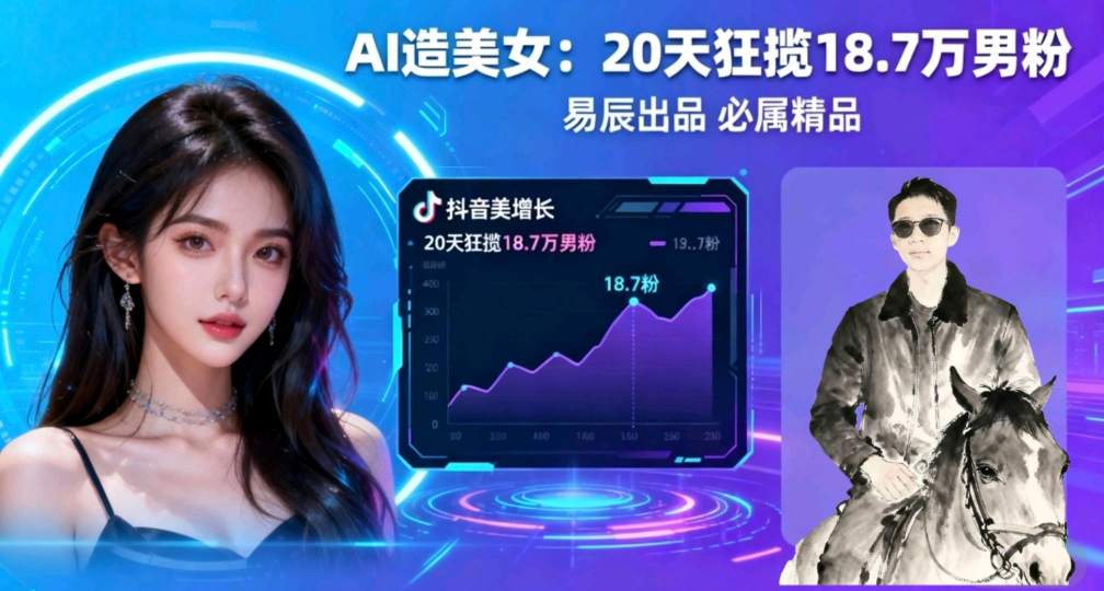 副业拆解:手把手教学用AI制作“氛围感”美女动图,在抖音引流男粉就这么简单-申水仓