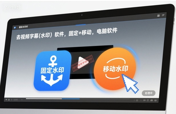 去视频字幕(水印)软件,固定+移动,电脑软件-申水仓